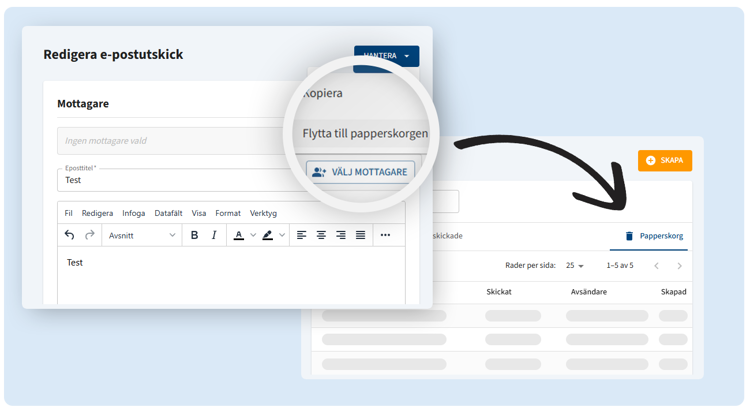 E-postutskick och SMS