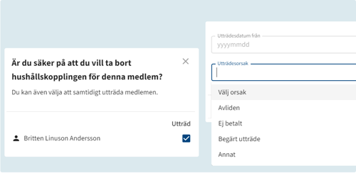 Ta enkelt bort medlemmar