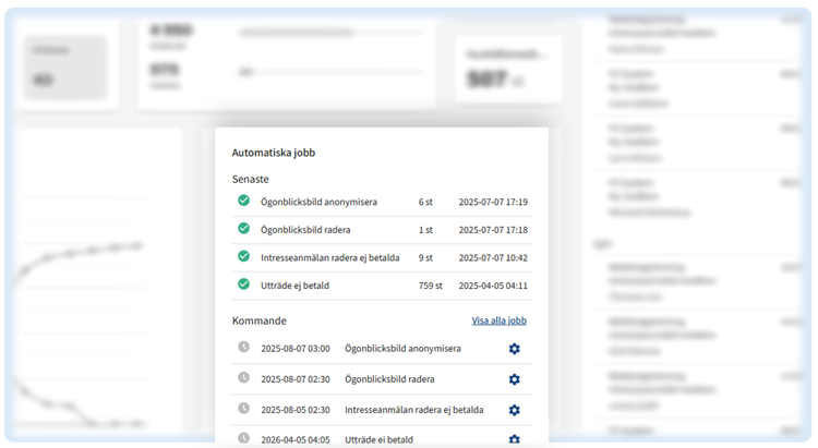 Automatiska jobb för rensning